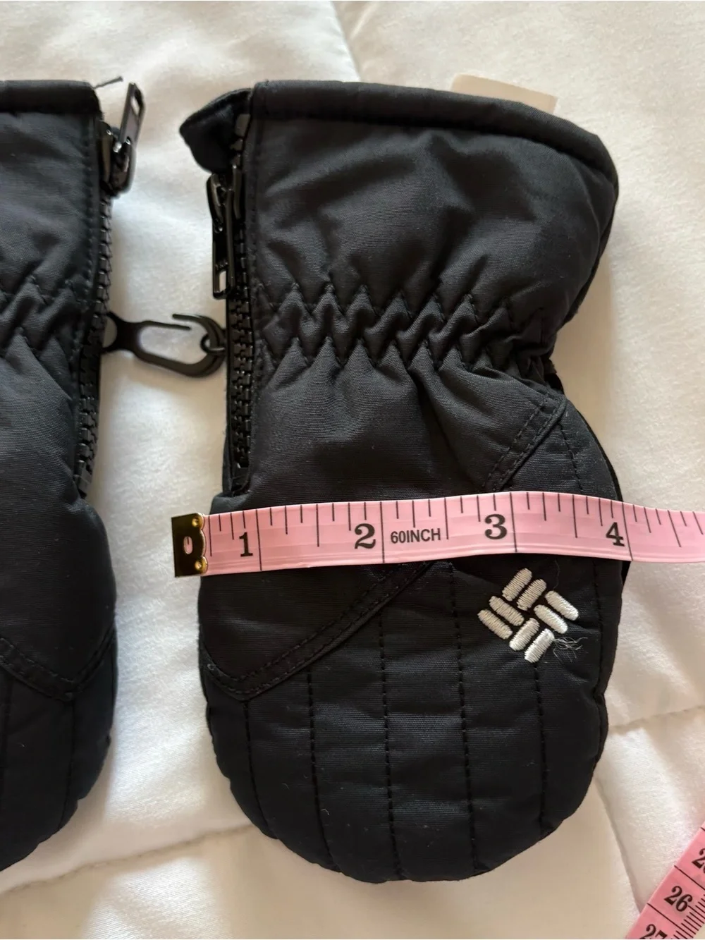 Columbia Kids Black Quilted Waterproof Ski Mittens